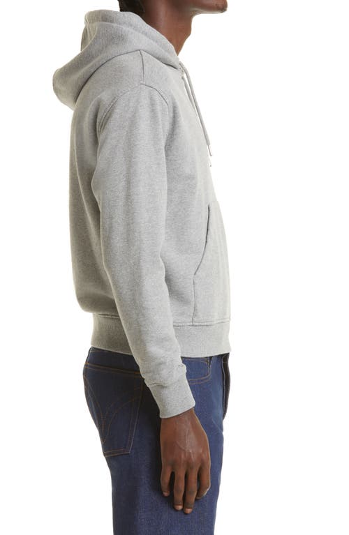 Shop Ami Alexandre Mattiussi Ami Paris  Ami De Coeur Oversize Organic Cotton Hoodie In Heather Grey/055