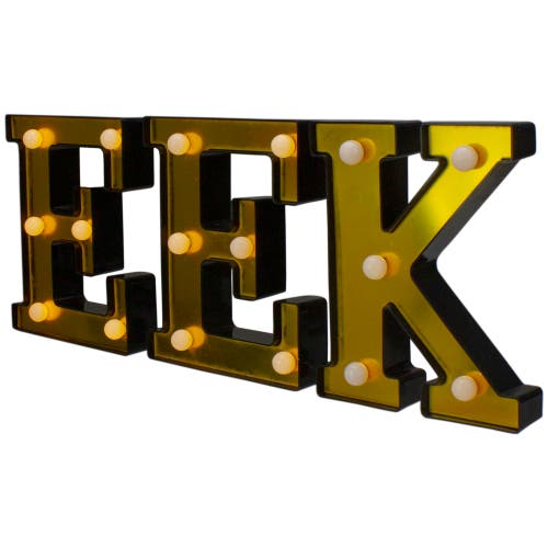 Shop Northlight Led Lighted Eek Halloween Marquee Sign In Black