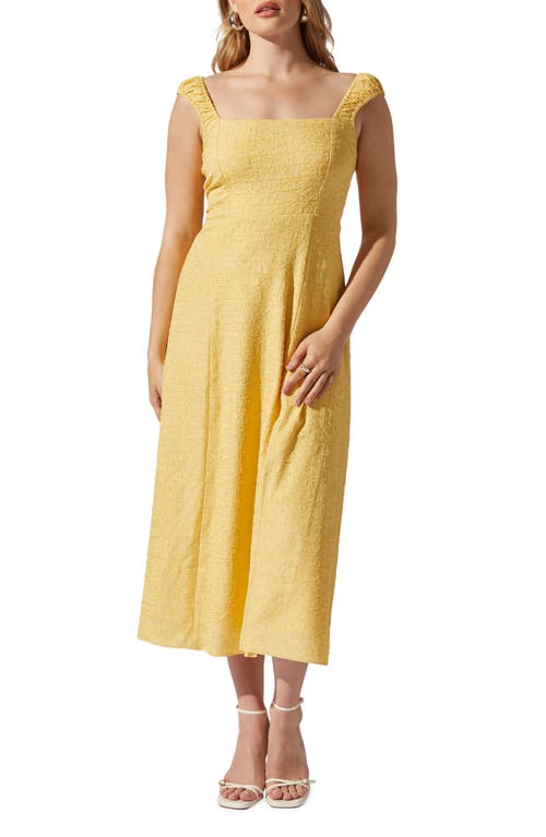 Shop Astr The Label Crinkle Maxi Dress In Yellow