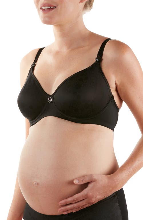 Gloss Underwire Maternity/Nursing Bra in Black