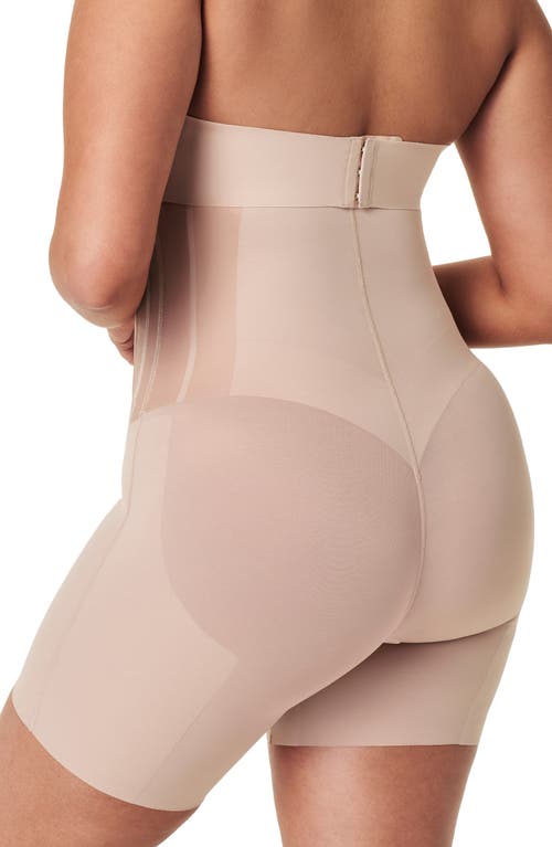Spanx Ultra-sculpt Mid-thigh Shaping Shorts In Natural Bronze