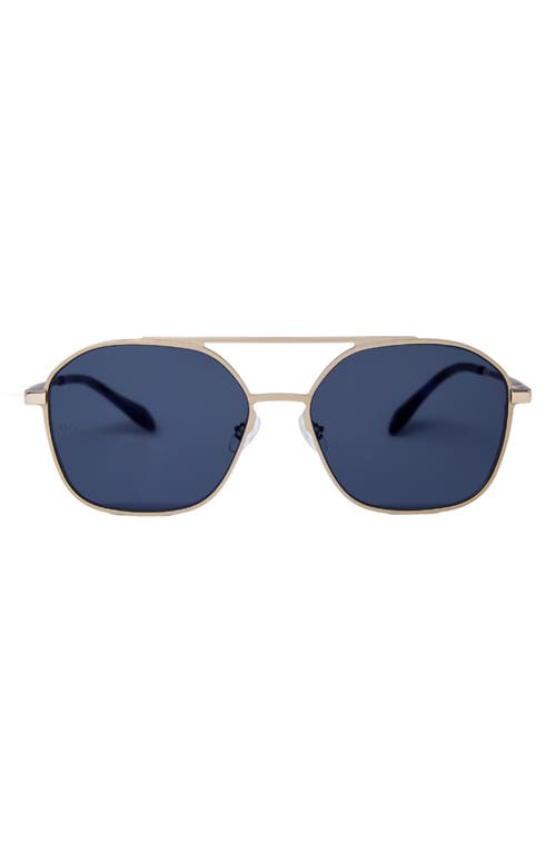 Shop Mita Sustainable Eyewear Duomo 58mm Aviator Sunglasses In Matte Silver/smoke