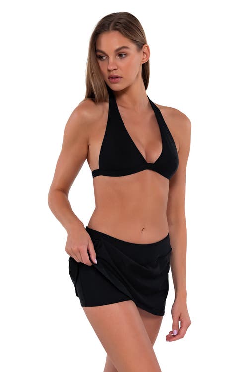 Shop Sunsets Sporty Swim Skirt In Black