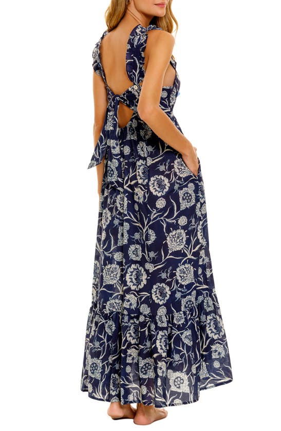 The Lazy Poet Women's Summer Soirée Mika Claire Cotton Maxi Dress In Claire Blue