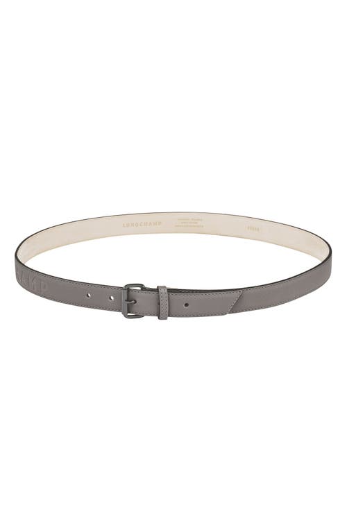 Longchamp Club Leather Belt in Turtle Dove at Nordstrom
