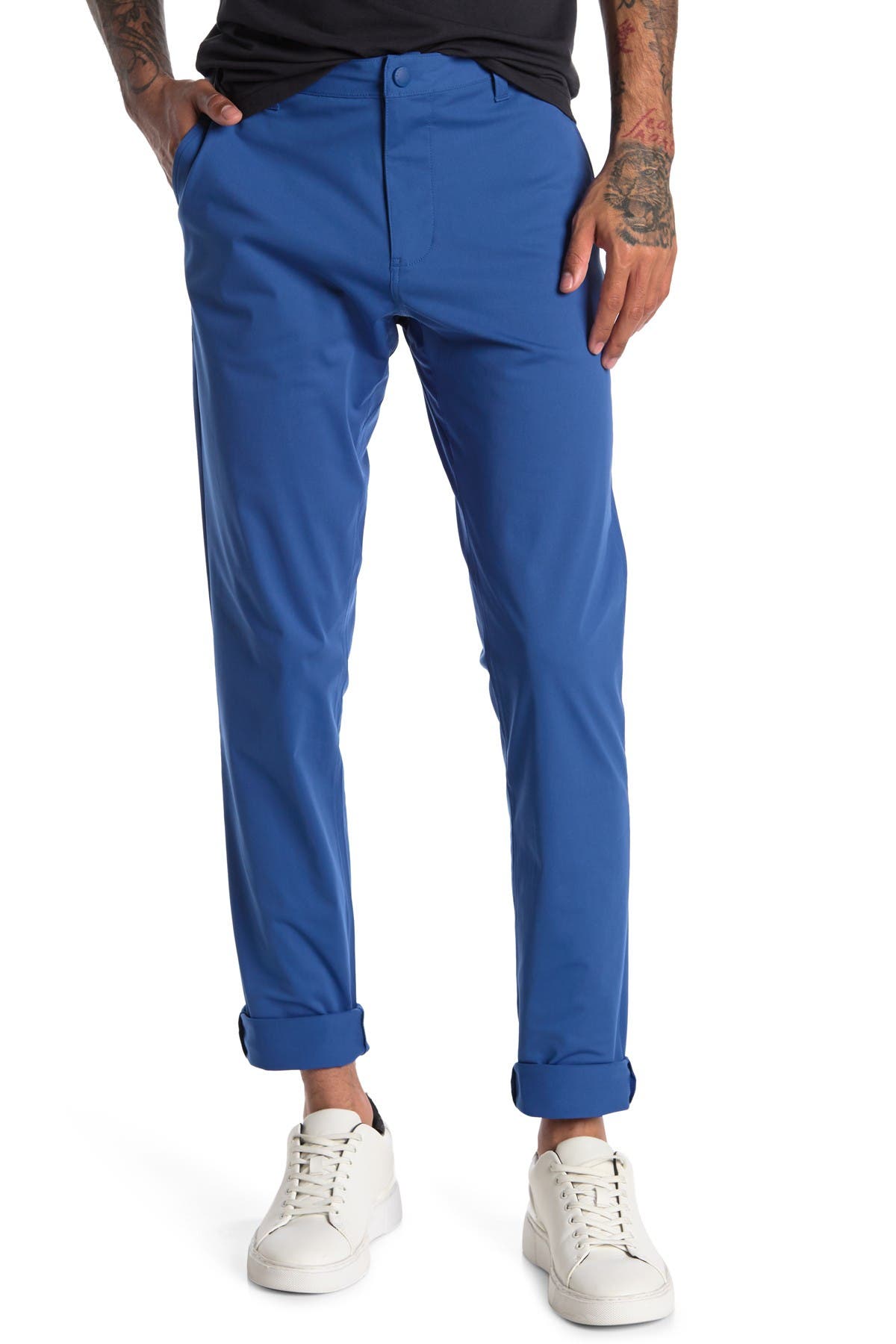 Rhone Commuter Slim Fit Pants In Open Blue13