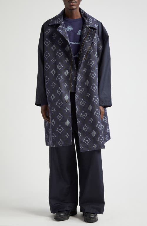 Nicholas Daley Oversize Longline Raincoat in Navy 