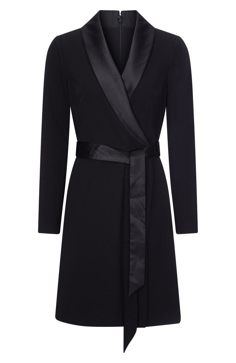 Adrianna Papell Tux Long Sleeve Crepe Faux Wrap Dress Nordstrom