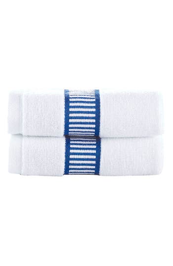 Brooks Brothers Fancy Border 2-pack Turkish Cotton Bath Towels In Royal Blue