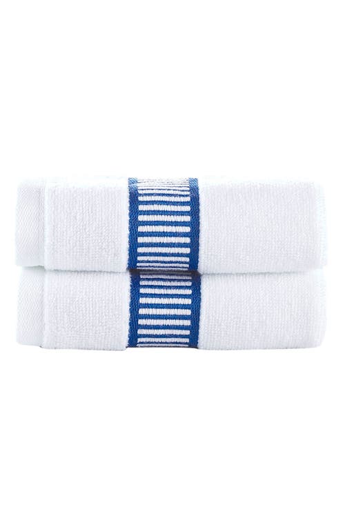 Brooks Brothers Fancy Border 2-pack Turkish Cotton Bath Towels In Royal Blue