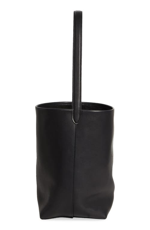 Shop The Row Small Park North/south Leather Tote In Black