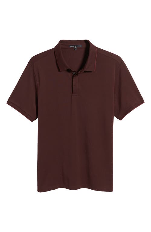 Shop Robert Barakett Hunter Tipped Solid Polo In Deep Bordeaux