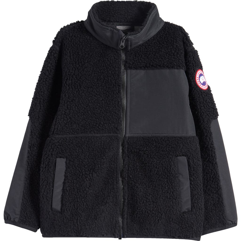 Canada Goose Simcoe Wool-blend Fleece Jacket In Black - Noir