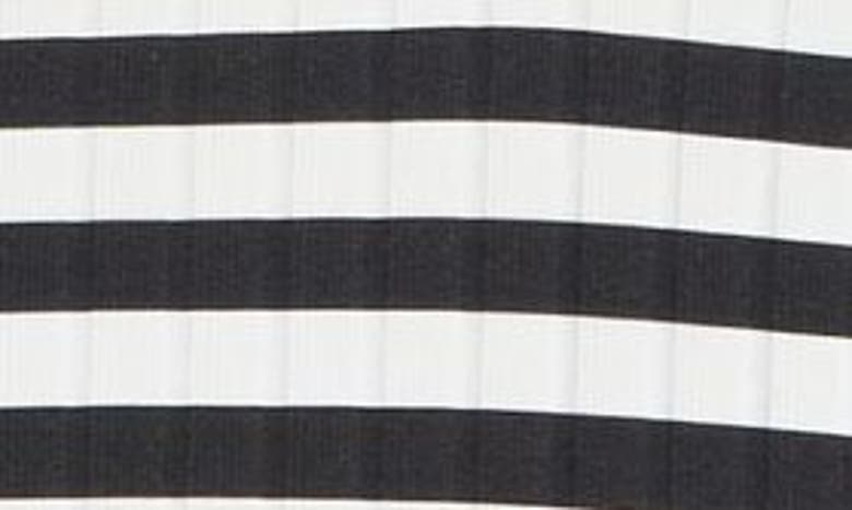 Shop Solid & Striped Elle Stripe Bikini Bottoms In Blackout X Marshmallow