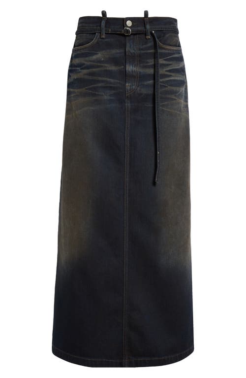 ACNE STUDIOS ACNE STUDIOS TALIA DARKSIDE BELTED DENIM MAXI SKIRT
