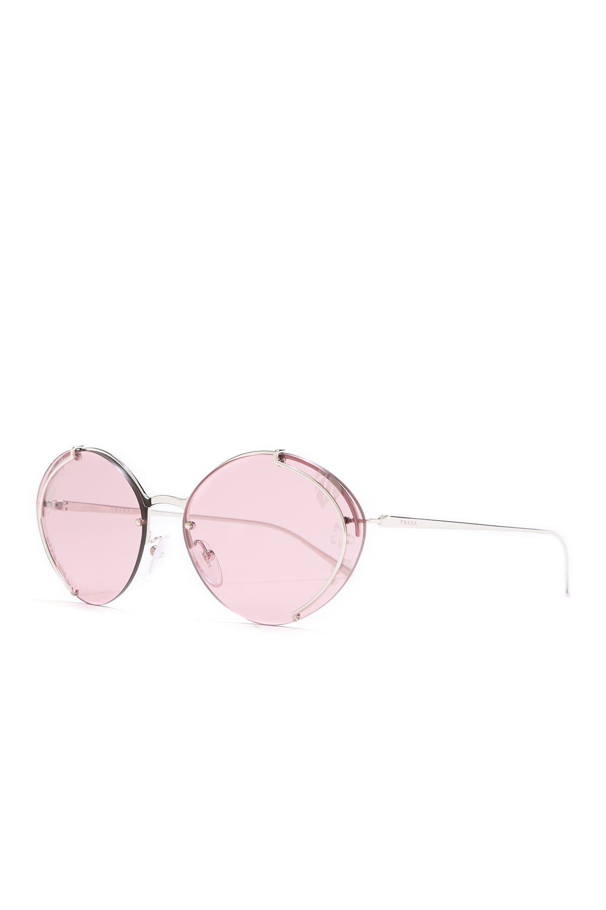 prada hibiscus 63mm oval sunglasses