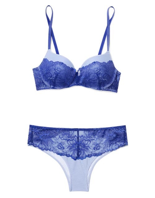 Shop Adore Me Cyla Push Up Plunge Bra In Dark Blue