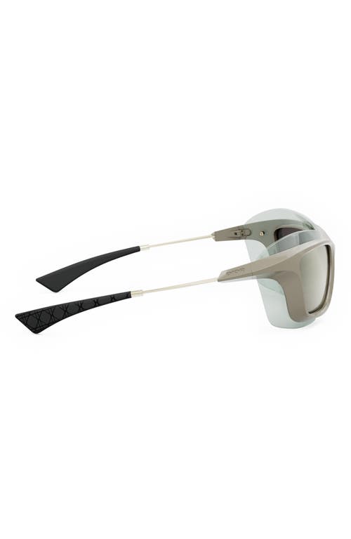 Shop Dior 'xplorer S1u 56mm Square Sunglasses In Beige/smoke Mirror