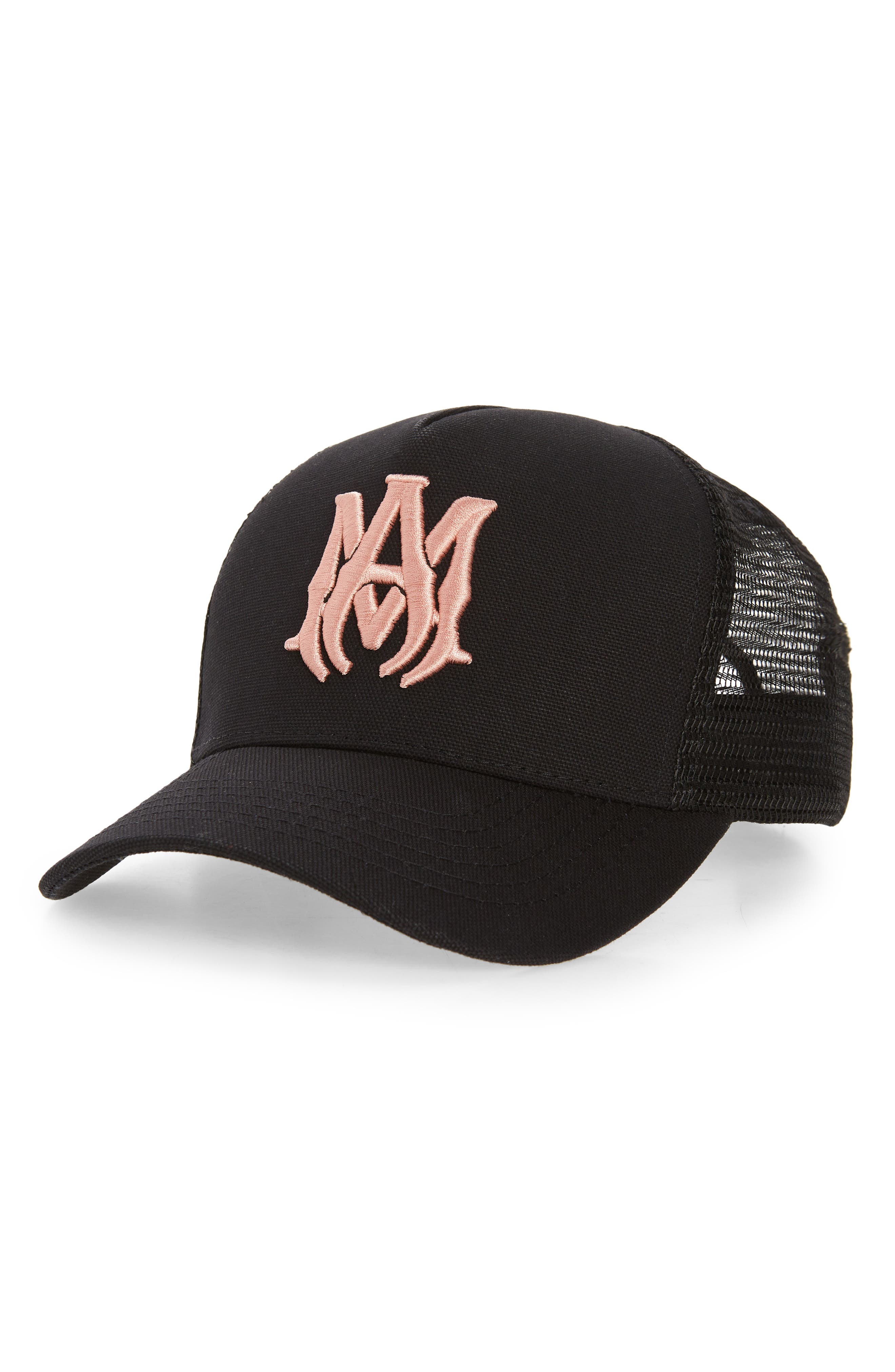 AMIRI MA Cotton Trucker Hat in Black Pe | Smart Closet