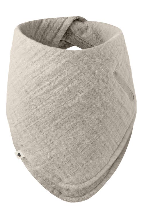 Shop Bibs Organic Cotton Bandanas & Pacifier Clip Set In Sand/ivory