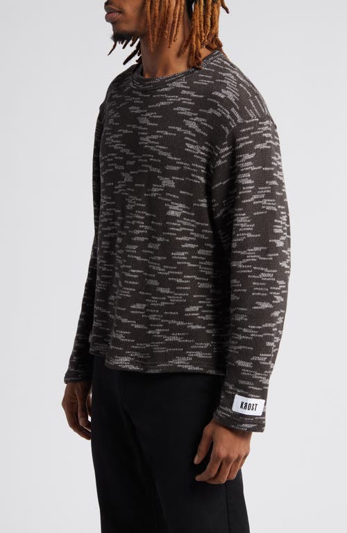 Shop Krost Granite Mélange Crewneck Sweater In Black