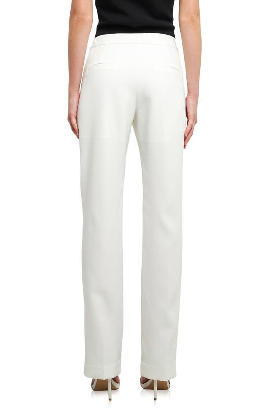 Shop Endless Rose Flat Front Trousers In White