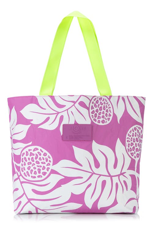 Water Resistant Tyvek Tote in White/Orchid