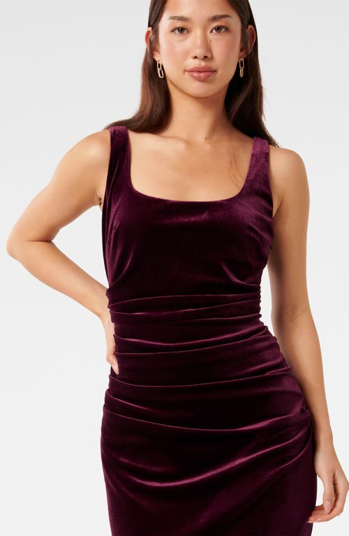 Shop Ever New Masara Draped Velvet Gown In Berry