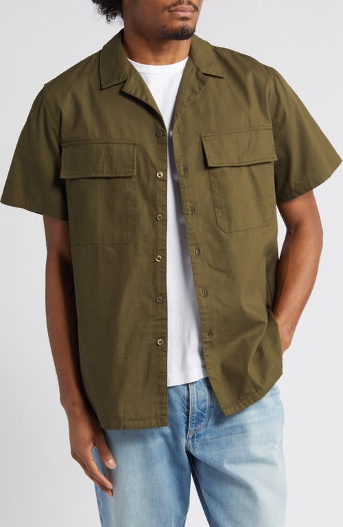 Utility Camp Shirt in Olive Night
