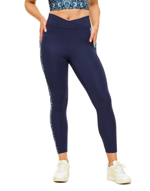 Shop Adore Me Lotus Lotus Leggings In Geo Blue