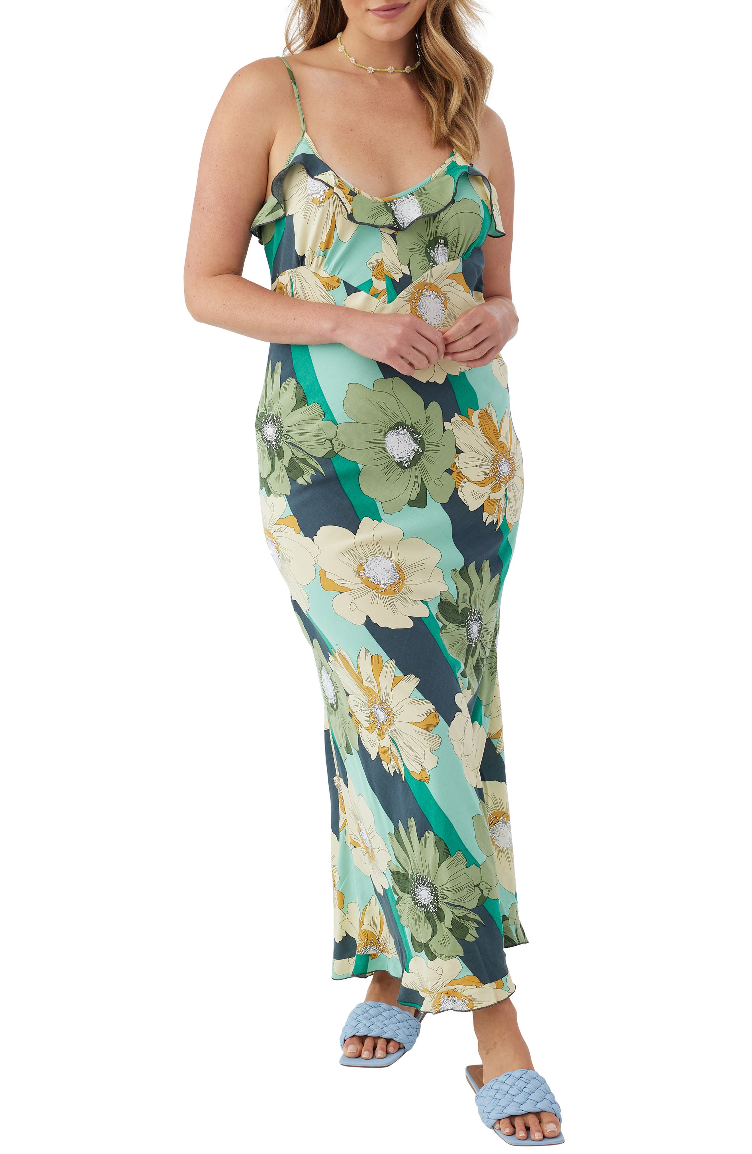 O'Neill Ellis Floral Ruffle Maxi 