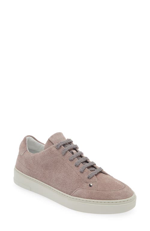 Canali Brushed Suede Low Top Sneaker Pink at Nordstrom,