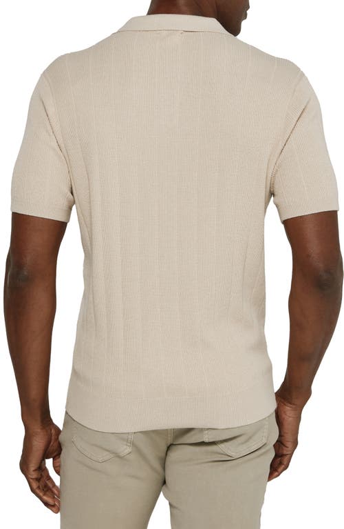 Shop 7 Diamonds Yael Johnny Collar Polo Sweater In Beige