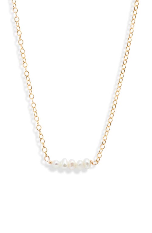 ki-ele Jennifer Freshwater Pearl Bar Necklace in Gold at Nordstrom