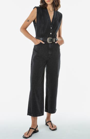 Camden Sleeveless Denim Crop Jumpsuit