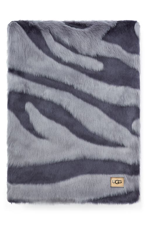 Shop Ugg(r) Shayla Faux Fur Throw Blanket In Space Age/gravel Grey