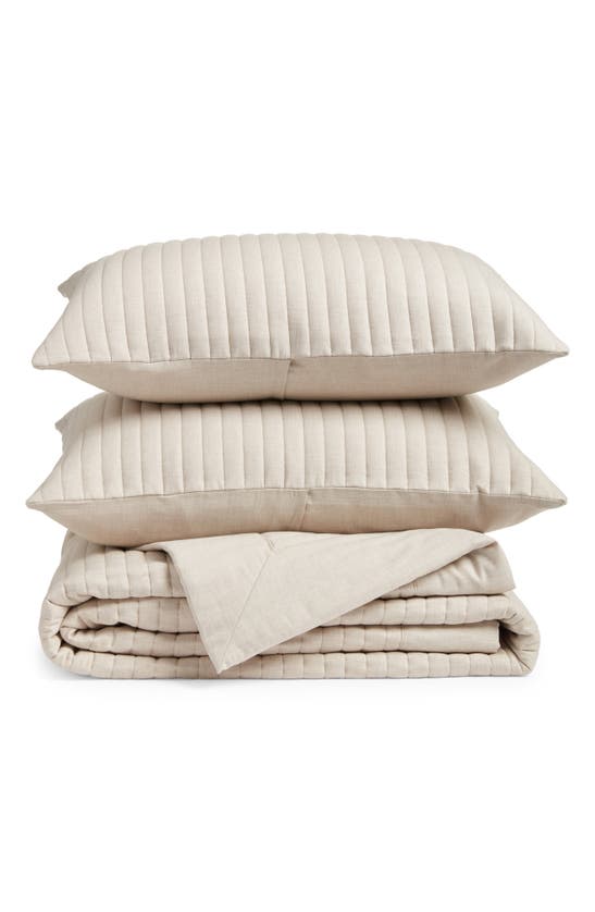Shop Nordstrom Organic Cotton Twill Quilt & Shams Set In Beige Semolina
