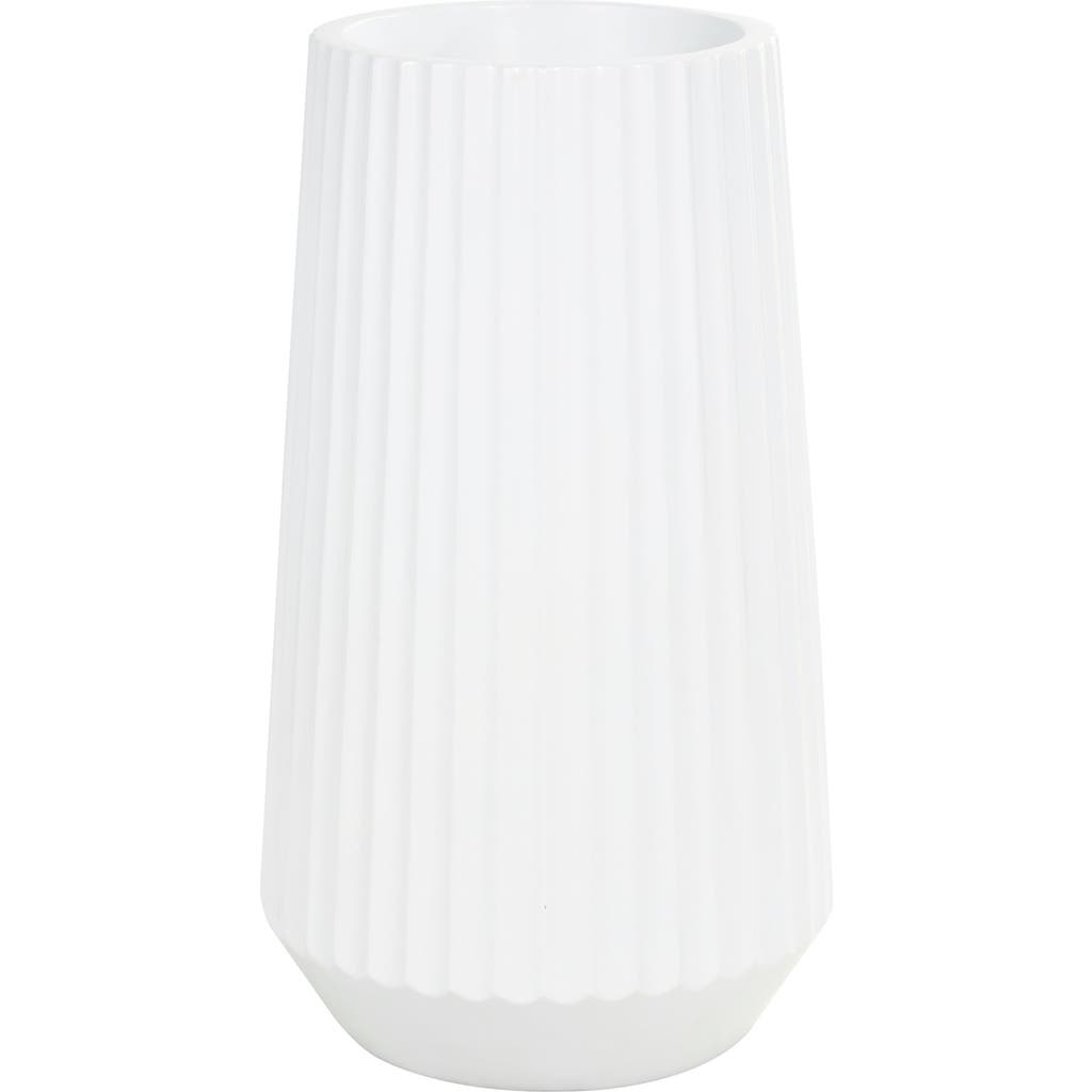 Vivian Lune Home Resin Vase In White