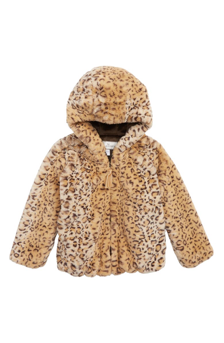 Widgeon Cozy Leopard Print Faux Fur Jacket (Toddler Girls & Little ...