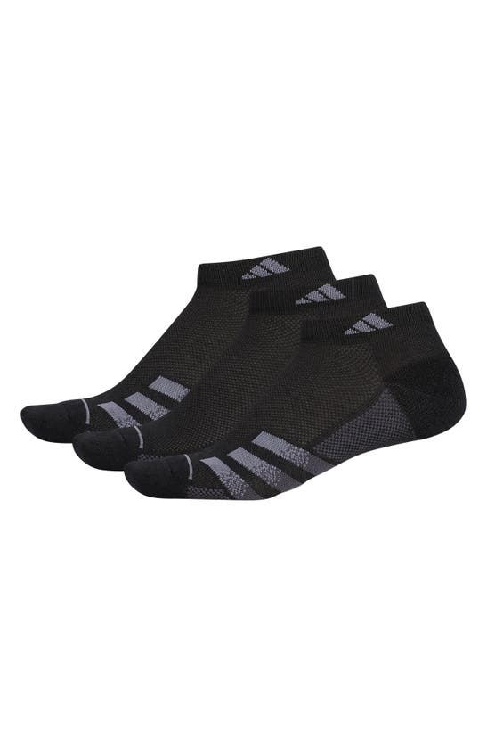 Adidas Originals Superlite Stripe Low Cut Socks In Black/ Night Grey/ Onix Grey