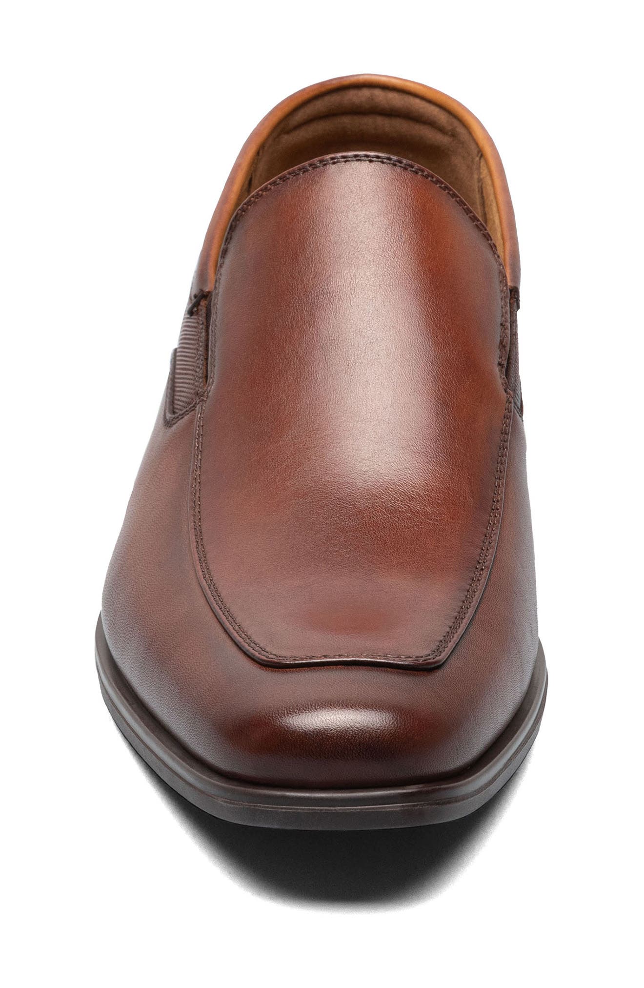 Florsheim Jackson Mocassini Veneziani Uomo: Pelle Nera, Punta Quadrata, Tacco A Blocco, Taglia 47 EU