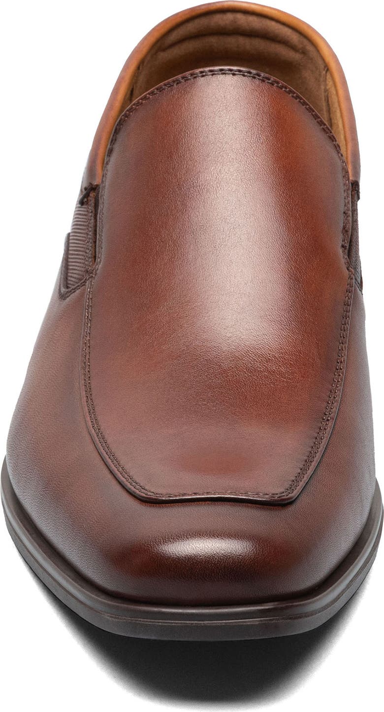 Florsheim Jackson Mocassini Veneziani Uomo: Pelle Nera, Punta Quadrata, Tacco A Blocco, Taglia 47 EU