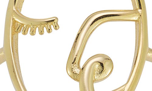 Ember Fine Jewelry 14k Gold Artsy Face Ring In Gold