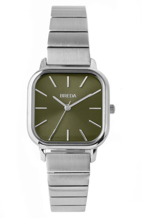 Shop Breda Esther Bracelet Watch, 26mm In Silver/silver/moss