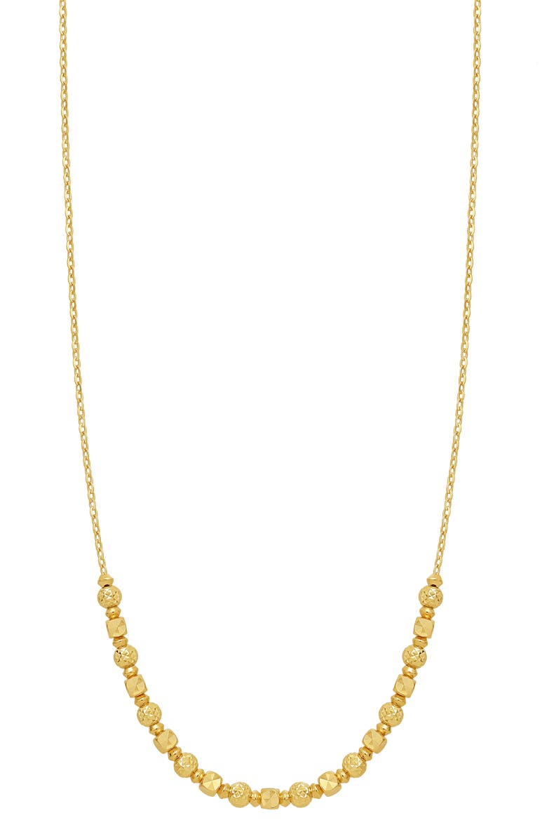 Bony Levy 14K Gold Beaded Frontal Necklace | Nordstrom