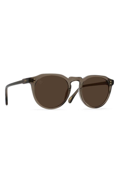 Shop Raen Remmy 52mm Round Sunglasses In Ghost/vibrant Brown Polar