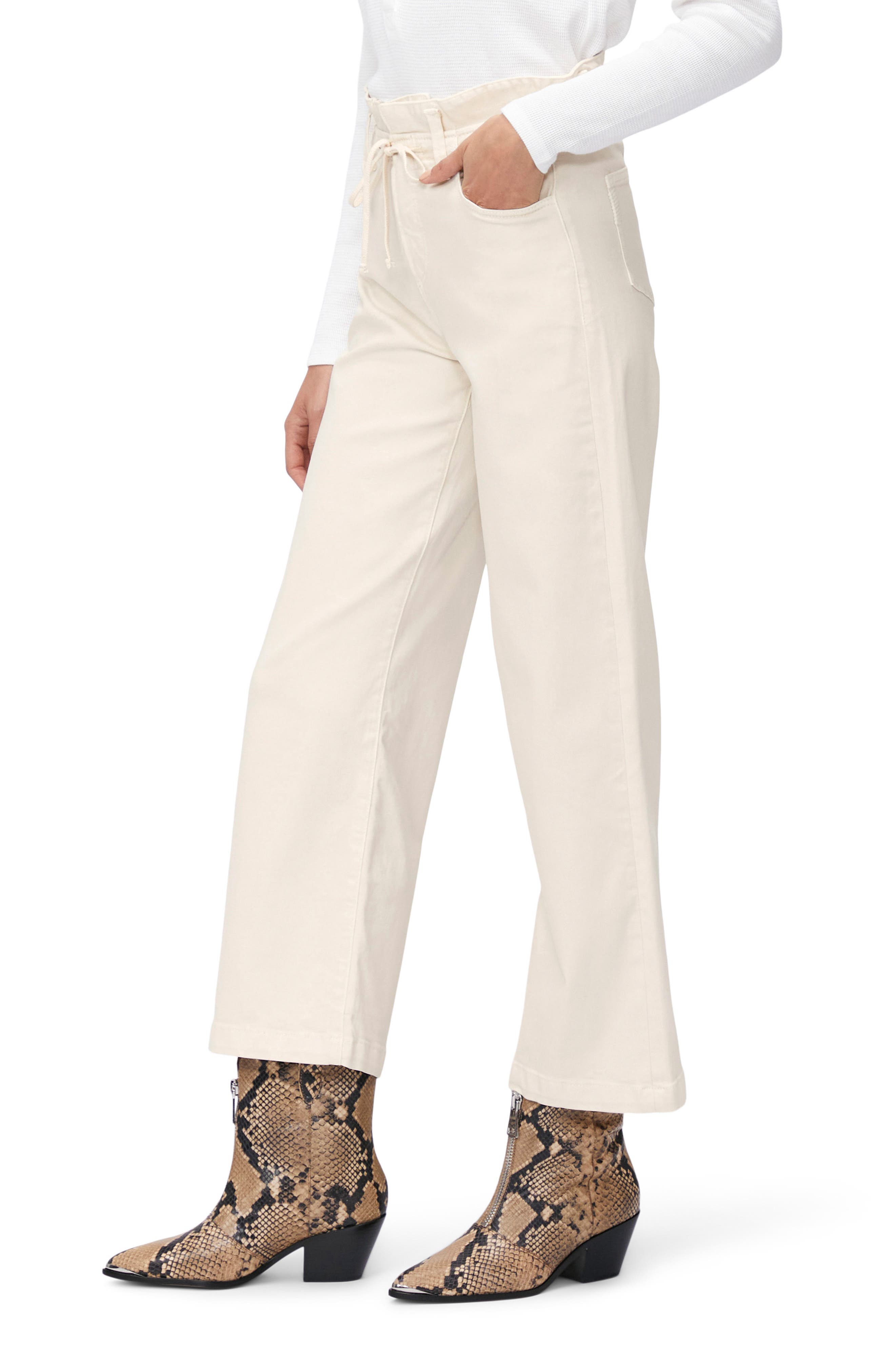 PAIGE Carly Drawstring Ankle Wide Leg 