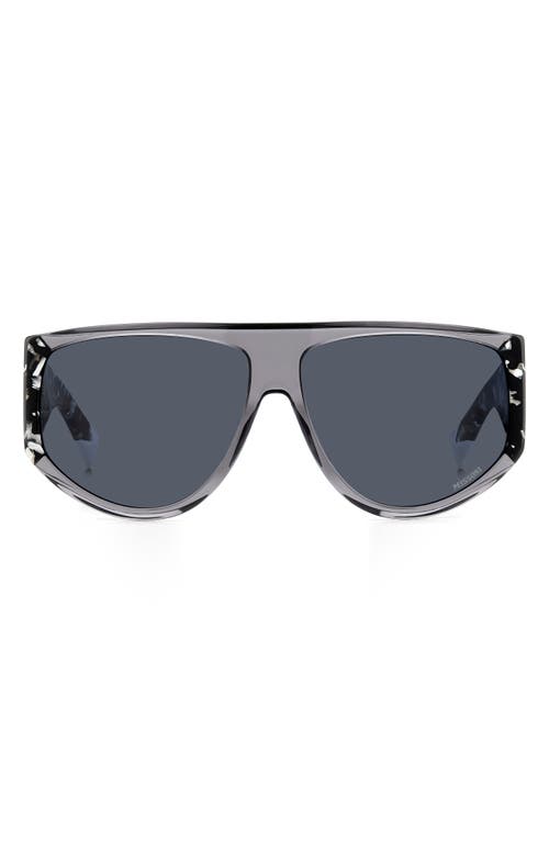Missoni 61mm Flat Top Sunglasses In Grey Mirror Black/grey