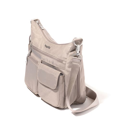 Baggallini Modern Everywhere Hobo Crossbody Bag With Wristlet In Moonrock