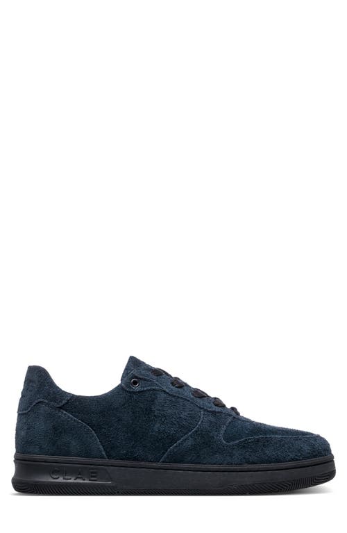 Clae Malone Leather Sneaker In Navy Black